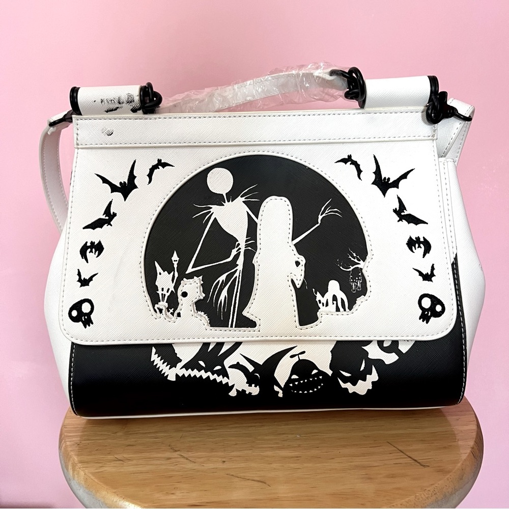 Loungefly Black and White Jack & Sally Nightmare Before Christmas Purse